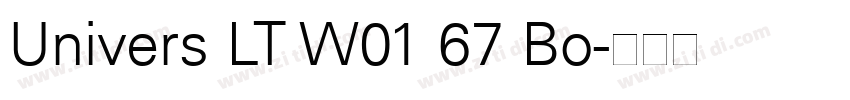Univers LT W01 67 Bo字体转换